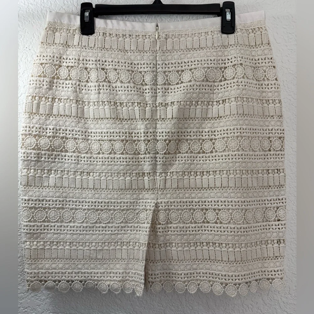 Tommy Hilfiger Cream Crochet Lace Mini Skirt |Preppy Coastal - Picture 8 of 16